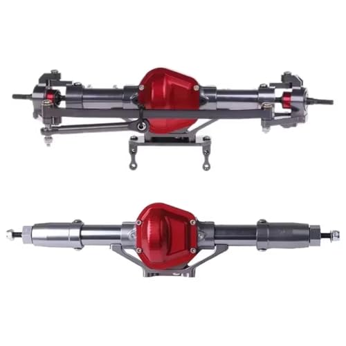 MGHGFYTAS RC Achse Set Kompatibel Mit Axial Für SCX10 1:10 RC Für Rock Crawler Auto-Upgrade-Teile CNC-Metall-Vorder-/Hinterachse Ersatzzubehör(Front and Rear) von MGHGFYTAS