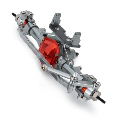 MGHGFYTAS RC Achse Set Kompatibel Mit Axial Für SCX10 90047 Für Wrangler 1/10 RC Crawler Car Upgrade-Teile Aus Aluminiumlegierung Vorne Hinten Gerade Achse(Gray,Front) von MGHGFYTAS