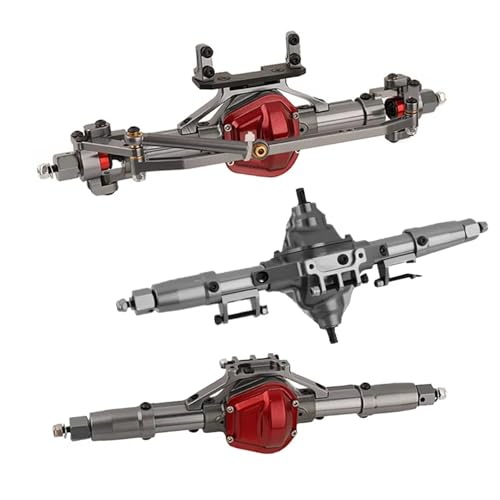 MGHGFYTAS RC Achse Set Kompatibel Mit Axial Für SCX10 D90 1/10 RC Crawler Auto-Upgrade-Teile, Vorne, Mitte, Hinten, Achse Aus Aluminiumlegierung, Gerade Achse(Gray) von MGHGFYTAS