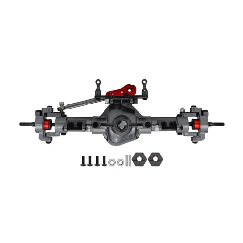 MGHGFYTAS RC Achse Set Kompatibel Mit Axial Für SCX10 D90 1/10 RC Für Rock Crawler Auto Metall CNC Vorderachse Hinterachse Mit Servobasis Upgrade-Teile(Front) von MGHGFYTAS