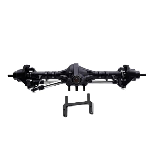 MGHGFYTAS RC Achse Set Kompatibel Mit Axial Für SCX10 II 90046 1/10 RC Crawler Rig, Gerade, Komplette Achsen, Upgrade-Teile, Integrierte CNC-Aluminium-Vorder- Und Hinterachse(Black,Front) von MGHGFYTAS