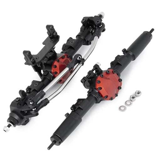 MGHGFYTAS RC Achse Set Kompatibel Mit Axial Für SCX10 II 90046 1/10 RC Crawler Upgrade-Teile RC-Auto Vorder- Hinterachse Metall Gerade Komplettachse(Front and Rear) von MGHGFYTAS