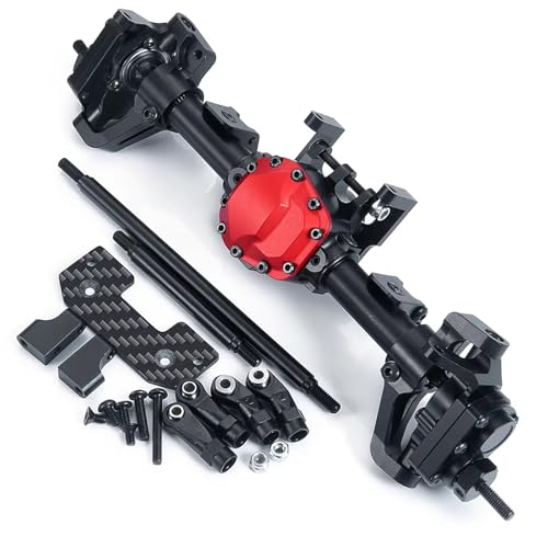 MGHGFYTAS RC Achse Set Kompatibel Mit Axial Für SCX10 II 90046 90047 1/10 RC Crawler Truck Portalachse, Aluminiumlegierung, Komplette Vorder- Und Hinterachse(Front) von MGHGFYTAS