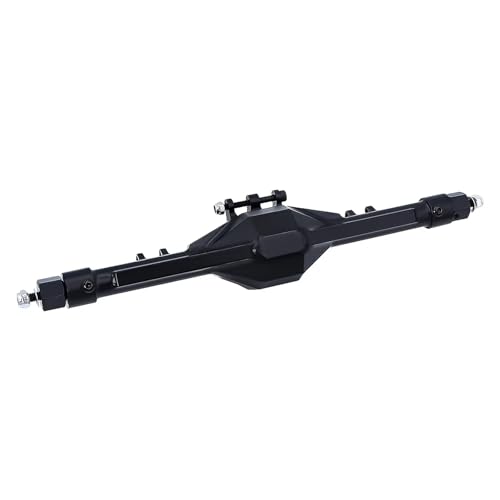 MGHGFYTAS RC Achse Set Kompatibel Mit Axial Für SCX10 II 90046 90047 1/10 RC Crawler Upgrade-Teile CNC-Aluminium-Vorder- Und Hinterachse, Gerades Komplettes Achsen-Set(Black,Rear) von MGHGFYTAS
