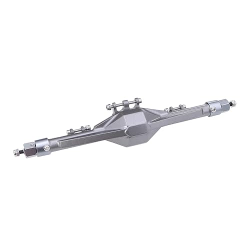 MGHGFYTAS RC Achse Set Kompatibel Mit Axial Für SCX10 II 90046 90047 1/10 RC Crawler Upgrade-Teile CNC-Aluminium-Vorder- Und Hinterachse, Gerades Komplettes Achsen-Set(Gray,Rear) von MGHGFYTAS