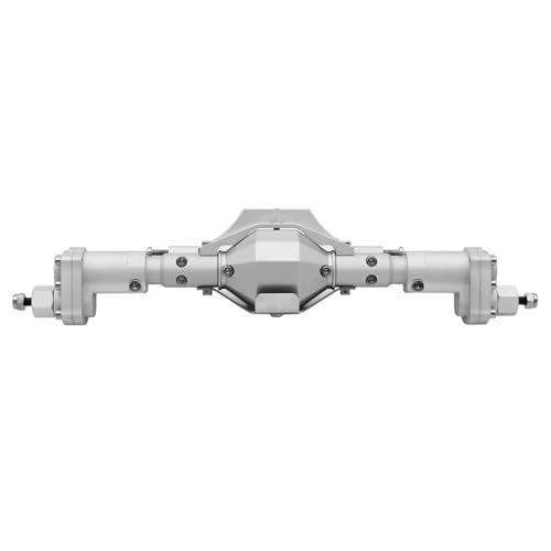 MGHGFYTAS RC Achse Set Kompatibel Mit Axial Für SCX10 II 90046 90047 D90 1/10 RC Für Rock Crawler CNC-Aluminiumlegierung Vorne Und Hinten Portalachse(Silver,Rear) von MGHGFYTAS