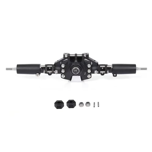 MGHGFYTAS RC Achse Set Kompatibel Mit Axial Für SCX10 II 90046 90047 RC Crawler Truck, Aluminiumlegierung, Vorder- Und Hinterachse, RC-Brückenachse, RC-Ersatzteile(Black,Rear) von MGHGFYTAS