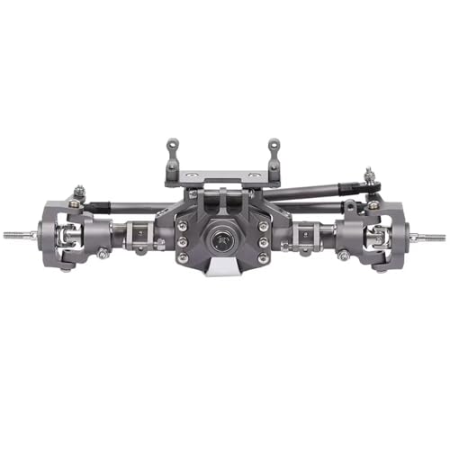 MGHGFYTAS RC Achse Set Kompatibel Mit Axial Für SCX10 II 90046 90047 RC Crawler Truck, Aluminiumlegierung, Vorder- Und Hinterachse, RC-Brückenachse, RC-Ersatzteile(Gray,Front) von MGHGFYTAS