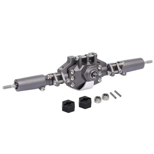 MGHGFYTAS RC Achse Set Kompatibel Mit Axial Für SCX10 II 90046 90047 RC Crawler Truck, Aluminiumlegierung, Vorder- Und Hinterachse, RC-Brückenachse, RC-Ersatzteile(Gray,Rear) von MGHGFYTAS