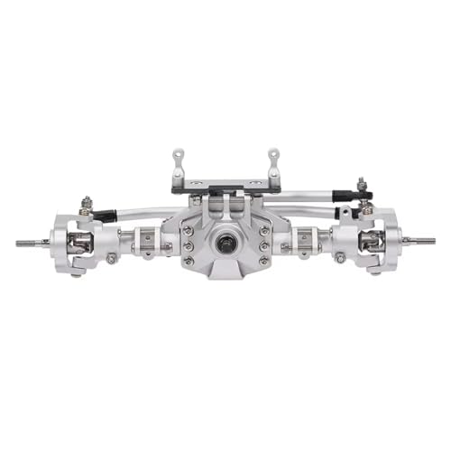 MGHGFYTAS RC Achse Set Kompatibel Mit Axial Für SCX10 II 90046 90047 RC Crawler Truck, Aluminiumlegierung, Vorder- Und Hinterachse, RC-Brückenachse, RC-Ersatzteile(Silver,Front) von MGHGFYTAS