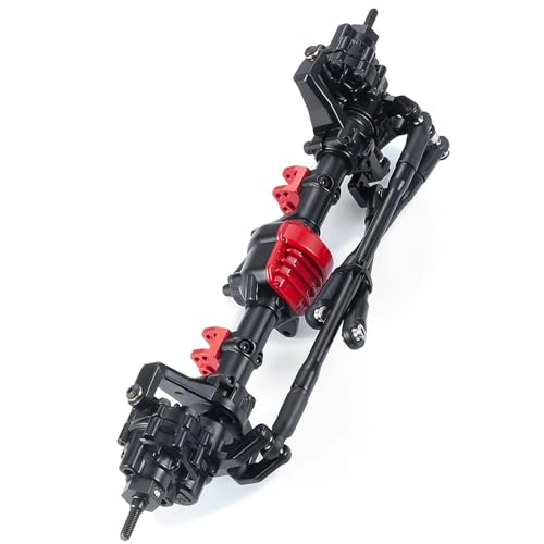 MGHGFYTAS RC Achse Set Kompatibel Mit Axial Für SCX10 II 90047 90046 1/10 RC Für Rock Crawler Auto LKW Teile Upgrade Aluminiumlegierung Vorne Hinten Portalachse(Front) von MGHGFYTAS