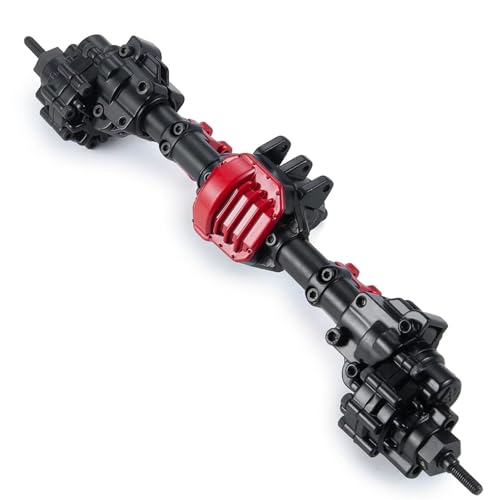 MGHGFYTAS RC Achse Set Kompatibel Mit Axial Für SCX10 II 90047 90046 1/10 RC Für Rock Crawler Auto LKW Teile Upgrade Aluminiumlegierung Vorne Hinten Portalachse(Rear) von MGHGFYTAS