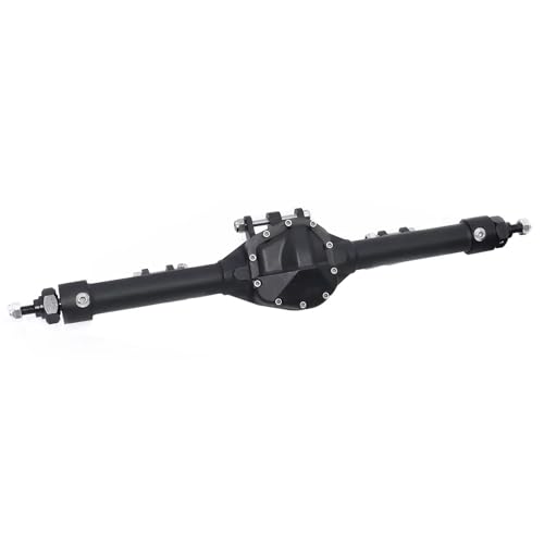 MGHGFYTAS RC Achse Set Kompatibel Mit Axial Für SCX10 II Für Vanquish VS4-10 1/10 RC Crawler Ersatzteile CNC Aluminium Vorne Hinten Gerade Achse(Black,Rear) von MGHGFYTAS