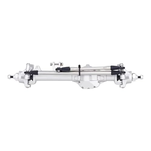 MGHGFYTAS RC Achse Set Kompatibel Mit Axial Für SCX10 II Für Vanquish VS4-10 1/10 RC Crawler Für Chassis CNC Aluminium Vorne Hinten Gerade Achse(Silver,Front) von MGHGFYTAS