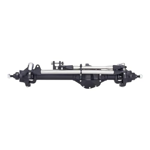 MGHGFYTAS RC Achse Set Kompatibel Mit Axial Für SCX10 II Für Vanquish VS4-10 1/10 RC Crawler Für Chassisteile CNC-Aluminium-Offset-Geradeachsensatz(Black,Front) von MGHGFYTAS