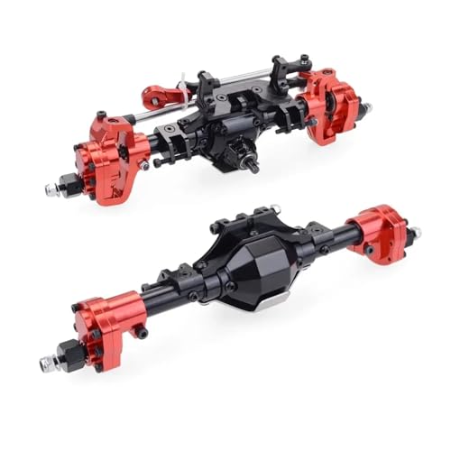 MGHGFYTAS RC Achse Set Kompatibel Mit Axial Für SCX10 III 90046 90047 1/10 RC Crawler Upgrade Zubehör Metall Vorne Hinten Portalachse von MGHGFYTAS