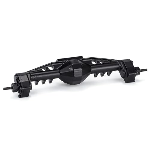 MGHGFYTAS RC Achse Set Kompatibel Mit Axial Für SCX10 III AR45 Für LCG Für Chassis 1/10 RC Crawler CNC Aluminium Offset Kürbisportalachse Mit Servohalterungen(Black,Rear) von MGHGFYTAS