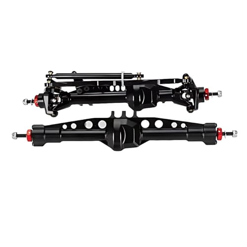 MGHGFYTAS RC Achse Set Kompatibel Mit Axial Für SCX10 Pro 1/10 RC Crawler Auto-Upgrade-Teile, Aluminiumlegierung, Vorne Und Hinten, Gerade Achsen-Set(Black,Front and Rear) von MGHGFYTAS