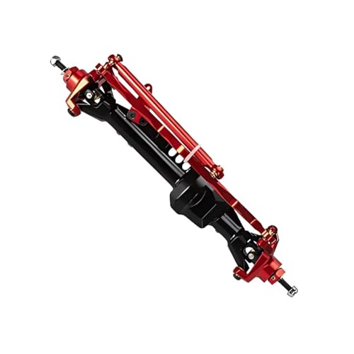 MGHGFYTAS RC Achse Set Kompatibel Mit Axial Für SCX10 Pro 1/10 RC Crawler Auto-Upgrade-Teile, Aluminiumlegierung, Vorne Und Hinten, Gerade Achsen-Set(Red,Front) von MGHGFYTAS
