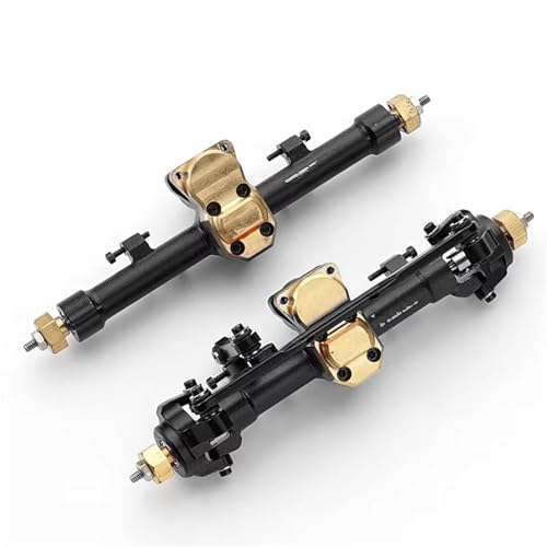 MGHGFYTAS RC Achse Set Kompatibel Mit Axial Für SCX24 1/24 RC-Autozubehör, Ersatzteile, Upgrade, Aluminiumlegierung, Vorder- Und Hinterachse(Black) von MGHGFYTAS