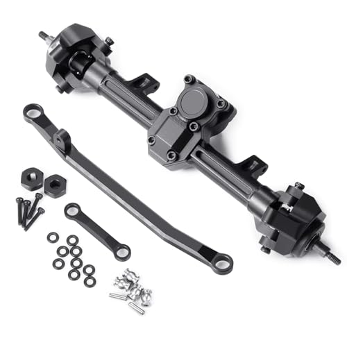 MGHGFYTAS RC Achse Set Kompatibel Mit Axial Für SCX24 1/24 RC Crawler Auto-Upgrade-Teile Aus Aluminiumlegierung, Vorne Und Hinten, Portalachsen, Mittelachse(Front) von MGHGFYTAS