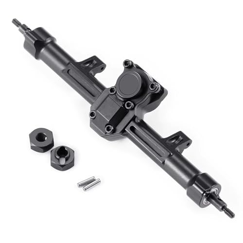 MGHGFYTAS RC Achse Set Kompatibel Mit Axial Für SCX24 1/24 RC Micro Crawler Auto-Upgrade-Zubehör, Aluminiumlegierung, Vorder- Und Hinterachsen(Rear) von MGHGFYTAS