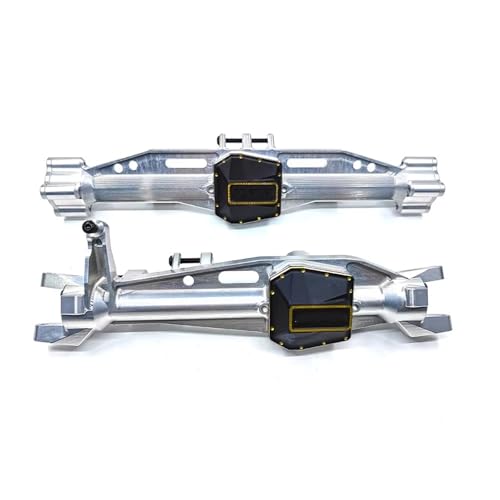 MGHGFYTAS RC Achse Set Kompatibel Mit Axial Für SCX6 Für Honcho 1/6 RC-Autoersatzteile CNC-Aluminium7075 Vorder- Und Hinterachsgehäuse(Silver) von MGHGFYTAS