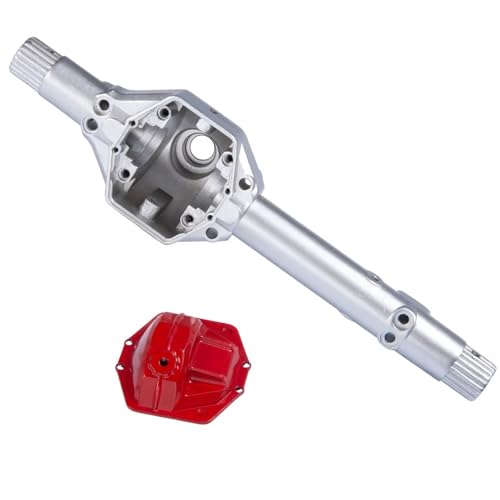 MGHGFYTAS RC Achse Set Kompatibel Mit Axial Für Wraith 90018 1/10 RC Crawler Für Kletterauto-Achsschalenteile, Aluminiumlegierung, Vorder- Und Hinterachsgehäuse(Silver) von MGHGFYTAS