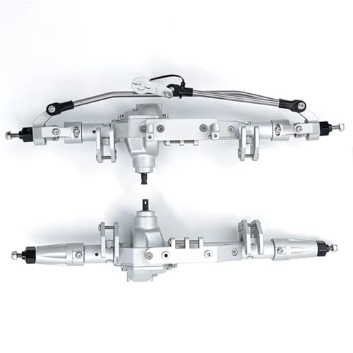 MGHGFYTAS RC Achse Set Kompatibel Mit Axial Für Wraith 90018 90020 90045 RR10 90048 90053 1/10 RC Crawler Car Upgrade-Teil Heavy Duty Metall Vorder- Und Hinterachsen(Silver,Front and Rear) von MGHGFYTAS