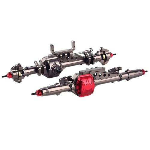 MGHGFYTAS RC Achse Set Kompatibel Mit Axial Für Wraith 90018 90020 90045 RR10 90048 90053 1:10 RC Für Rock Crawler Komplettmetall RC-Auto Vorder- Und Hinterachse(Gray,Front and Rear) von MGHGFYTAS