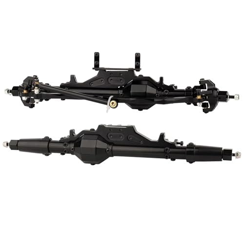 MGHGFYTAS RC Achse Set Kompatibel Mit Axial Für Wraith 90018 RR10 1/10 RC Crawler Für Rock Für Racer Upgrade-Teile CNC-rautenförmige Komplette Vorder- Und Hinterachse(Black,Front and Rear) von MGHGFYTAS
