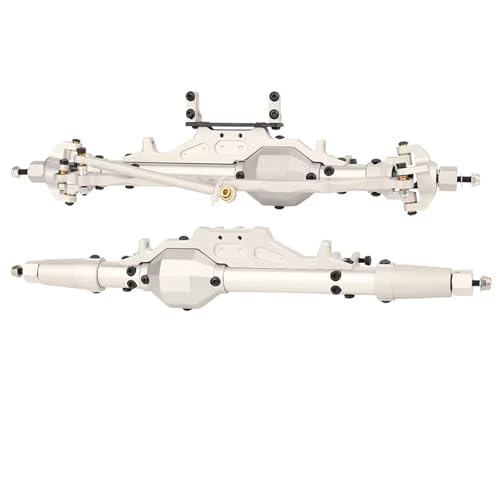 MGHGFYTAS RC Achse Set Kompatibel Mit Axial Für Wraith 90018 RR10 1/10 RC Crawler Für Rock Für Racer Upgrade-Teile CNC-rautenförmige Komplette Vorder- Und Hinterachse(Silver,Front and Rear) von MGHGFYTAS