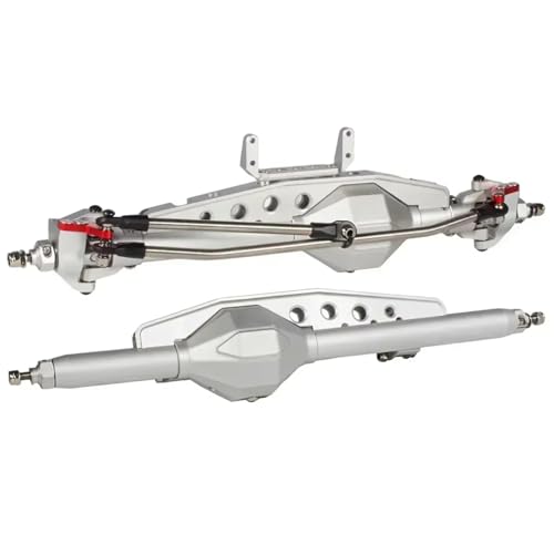 MGHGFYTAS RC Achse Set Kompatibel Mit Axial Für Wraith 90018 RR10 Für Bomber Für Capra 1.9UTB Für SMT10 1/10 RC Crawler CNC-Aluminium-Achsensatz, Upgrade-Teile(Silver,Front and Rear) von MGHGFYTAS