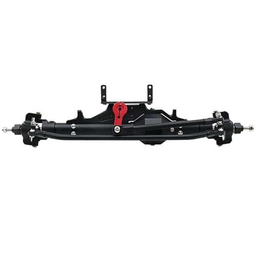 MGHGFYTAS RC Achse Set Kompatibel Mit Axial Für Wraith 90018 RR10 Für Capra 1.9 Für UTB 1/10 RC Crawler, Komplette Vorder- Und Hinterachse Mit Spurstange, Servohalterung(Black,Front) von MGHGFYTAS