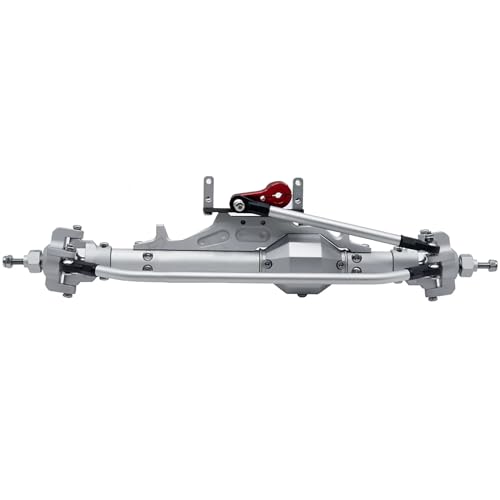 MGHGFYTAS RC Achse Set Kompatibel Mit Axial Für Wraith 90018 RR10 Für Capra 1.9 Für UTB 1/10 RC Crawler, Komplette Vorder- Und Hinterachse Mit Spurstange, Servohalterung(Silver,Front) von MGHGFYTAS