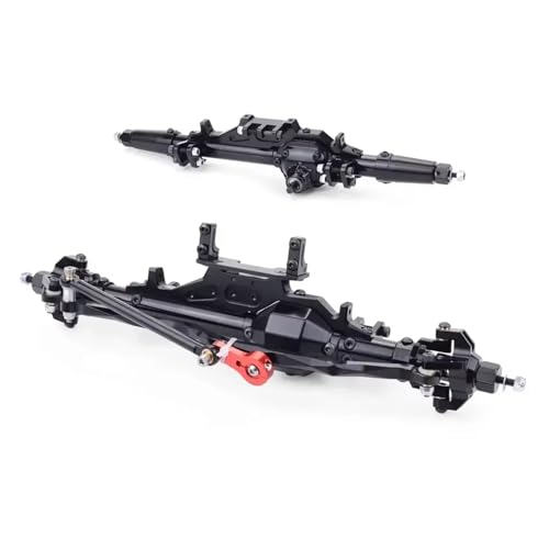 MGHGFYTAS RC Achse Set Kompatibel Mit Axial Für Wraith Für Rock Für Racer 90018 90045 RR10 90048 90053 1/10 RC Crawler Autos Aluminiumlegierung Vorder- Und Hinterachse(Black) von MGHGFYTAS