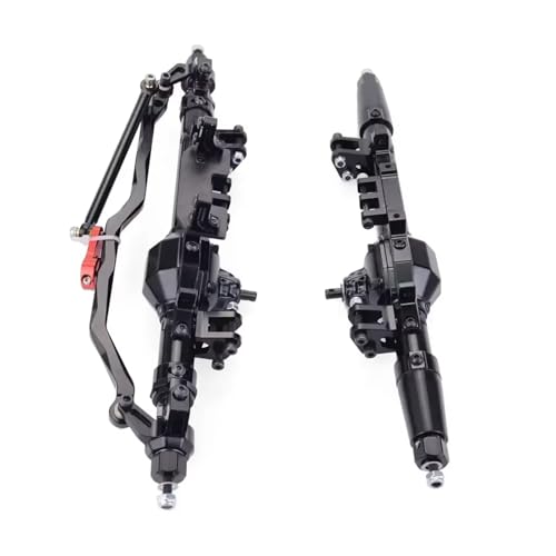 MGHGFYTAS RC Achse Set Kompatibel Mit Axial Für Wraith Für Rock Für Racer 90018 90045 RR10 90048 90053 1/10 RC Crawler Autos Aluminiumlegierung Vorder- Und Hinterachse(Black) von MGHGFYTAS
