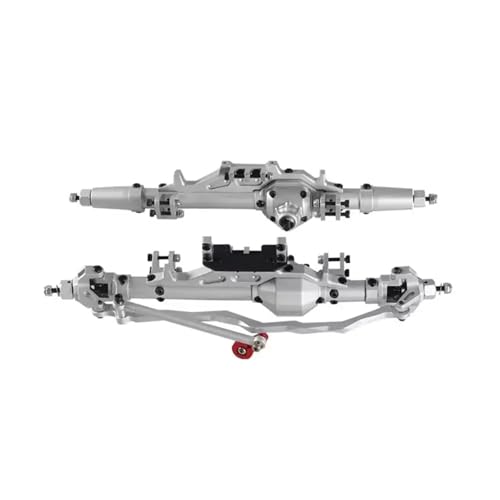 MGHGFYTAS RC Achse Set Kompatibel Mit Axial Für Wraith Für Rock Für Racer 90018 90045 RR10 90048 90053 1/10 RC Crawler Komplette Aluminiumlegierung Vorder- Und Hinterachse(Silver) von MGHGFYTAS