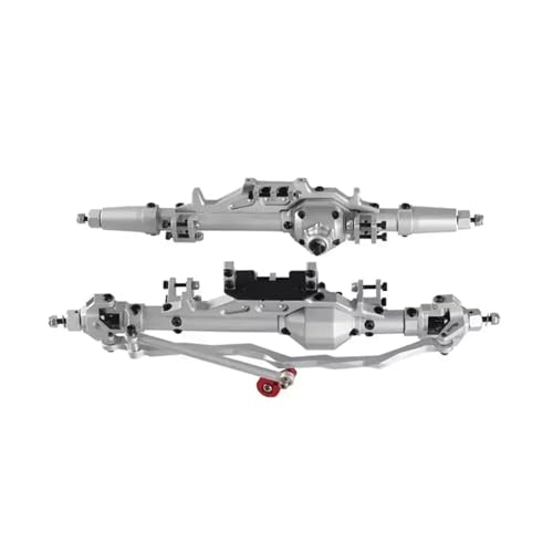 MGHGFYTAS RC Achse Set Kompatibel Mit Axial Für Wraith Für Rock Für Racer 90018 90045 RR10 90048 90053 1/10 RC Crawler Komplette Aluminiumlegierung Vorder- Und Hinterachse(Silver) von MGHGFYTAS
