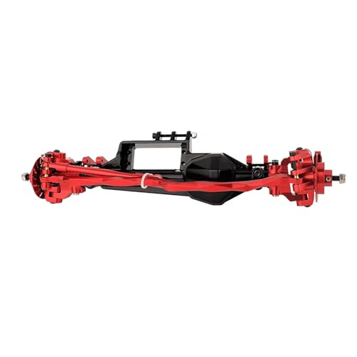 MGHGFYTAS RC Achse Set Kompatibel Mit Axial RBX10 Für Ryft 1/10 RC Cralwer Upgrades Aus Aluminiumlegierung, Vorder- Und Hinterachse, Montagesatz, Zubehör(Red,Front) von MGHGFYTAS