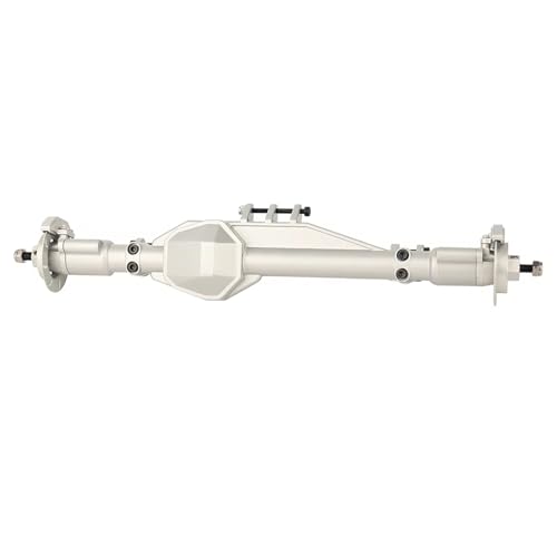 MGHGFYTAS RC Achse Set Kompatibel Mit Axial RBX10 Für Ryft 1/10 RC Cralwer Upgrades Aus Aluminiumlegierung, Vorder- Und Hinterachse, Montagesatz, Zubehör(Silver,Rear) von MGHGFYTAS