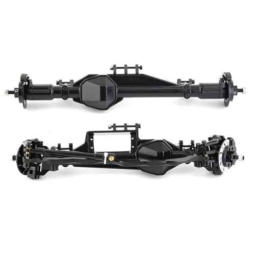 MGHGFYTAS RC Achse Set Kompatibel Mit Axial RBX10 Für Ryft 1/10 RC Crawler Auto Upgrade Teile Zubehör Metall Komplette Vorder- Und Hinterachse(Black,Front and Rear) von MGHGFYTAS
