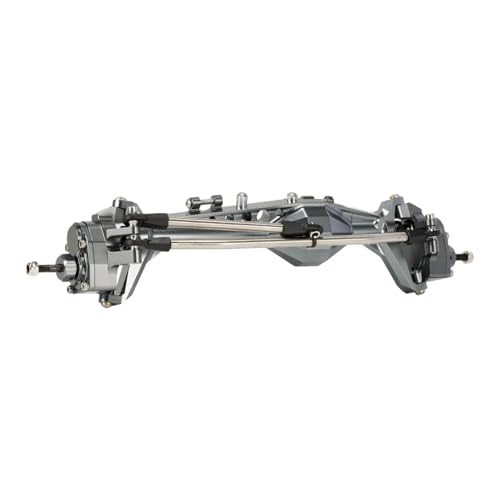 MGHGFYTAS RC Achse Set Kompatibel Mit Capra 1/10 RC Crawler Aluminium Offset Portal Achse Mit Konstantgeschwindigkeit Driveshift Einstellbare Obere Link Halterung(Gray,Front) von MGHGFYTAS