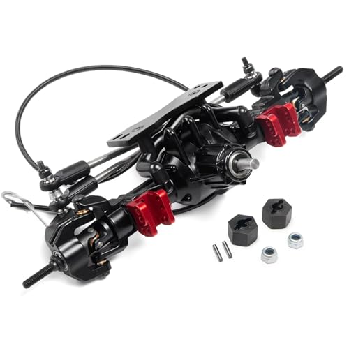 MGHGFYTAS RC Achse Set Kompatibel Mit D90 1/10 RC Crawler Car Upgrade-Teile. Hochfeste Metall-Komplettachse Vorne Und Hinten Mit Differentialsperre(Front) von MGHGFYTAS