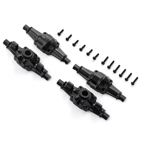 MGHGFYTAS RC Achse Set Kompatibel Mit FMS Für FCX24 1/24 RC Crawler-Teile, CNC-bearbeitete Aluminiumlegierung, RC-Vorder- Und Hinterachsgehäuse(Black) von MGHGFYTAS