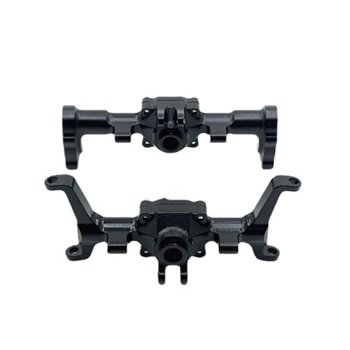 MGHGFYTAS RC Achse Set Kompatibel Mit FMS Für FCX24 Für Xiaoqi 1/24 Fernbedienungsauto-Ersatzteile, Metall-Upgrade, CNC-Prozess, Vorder- Und Hinterachsen-Montageschale(Black) von MGHGFYTAS
