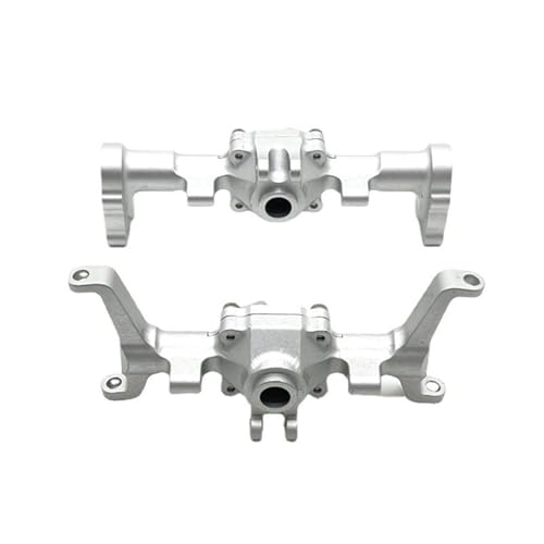 MGHGFYTAS RC Achse Set Kompatibel Mit FMS Für FCX24 Für Xiaoqi 1/24 Fernbedienungsauto-Ersatzteile, Metall-Upgrade, CNC-Prozess, Vorder- Und Hinterachsen-Montageschale(Silver) von MGHGFYTAS