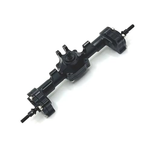 MGHGFYTAS RC Achse Set Kompatibel Mit FMS Für FCX24 Für Xiaoqi Für Crusher 1/24 RC-Modelle Portalachsen-Upgrade-Kit Aluminium-Vorder- Und Hinterachsenbaugruppe(Black,Rear) von MGHGFYTAS