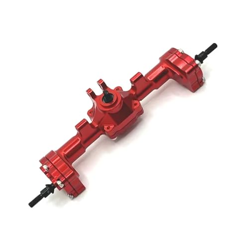 MGHGFYTAS RC Achse Set Kompatibel Mit FMS Für FCX24 Für Xiaoqi Für Crusher 1/24 RC-Modelle Portalachsen-Upgrade-Kit Aluminium-Vorder- Und Hinterachsenbaugruppe(Red,Rear) von MGHGFYTAS