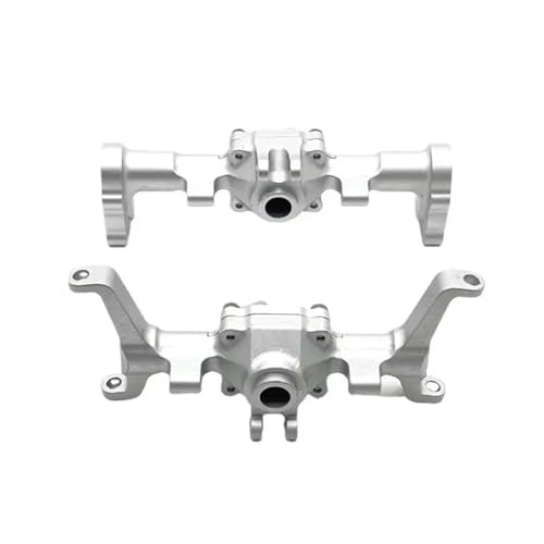 MGHGFYTAS RC Achse Set Kompatibel Mit FMS Für Xiaoqi Für FCX24 1/24 Fernbedienungsauto-Ersatzteil-Upgrade, Modifiziertes CNC-Vorder- Und Hinterachsgehäuse(Silver) von MGHGFYTAS